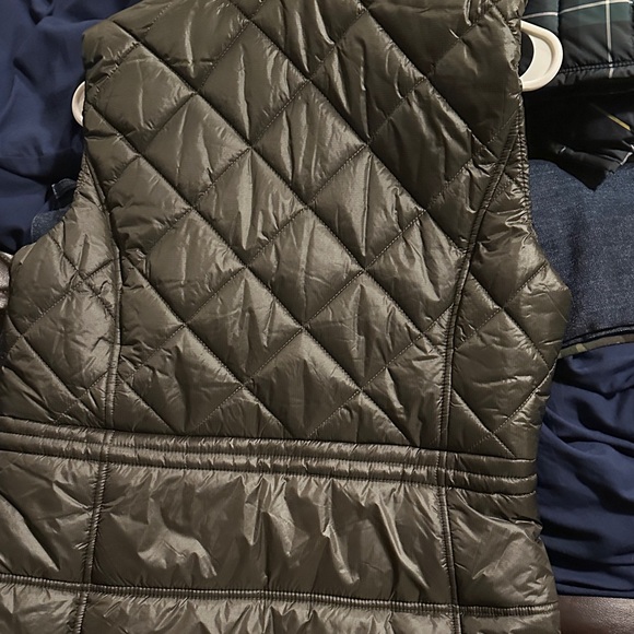Michael Kors Quilted Vest with Faux Fur - Dark Green - Picture 7 of 7